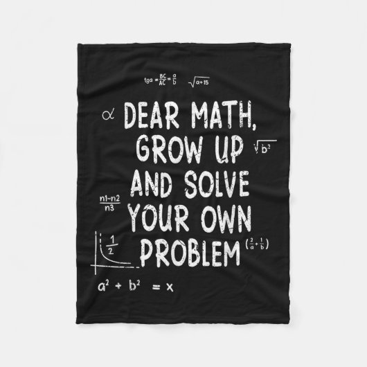 Sehr geehrte Mathematik wächst auf und löst Ihre e Fleecedecke (Vorderseite)