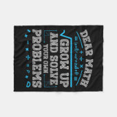 Sehr geehrte Mathematik wächst auf und löst Ihre e Fleecedecke (Vorderseite (Horizontal))