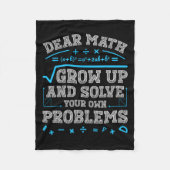 Sehr geehrte Mathematik wächst auf und löst Ihre e Fleecedecke (Vorderseite)