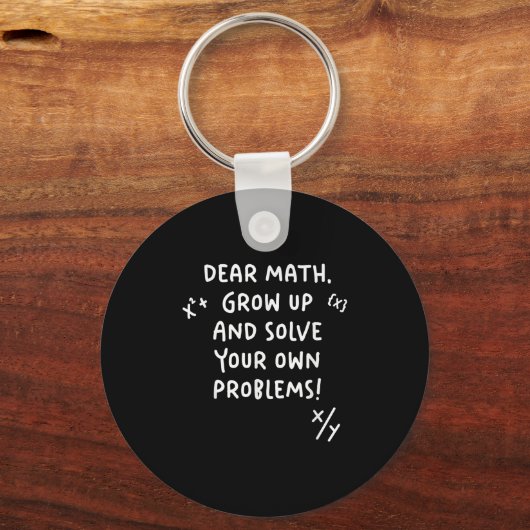 Sehr geehrte Mathematik wächst auf und löst Ihre e Schlüsselanhänger (Vorderseite)