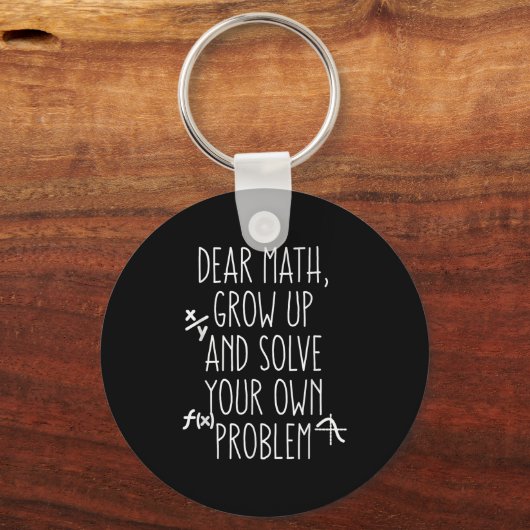 Sehr geehrte Mathematik wächst auf und löst Ihre e Schlüsselanhänger (Vorderseite)