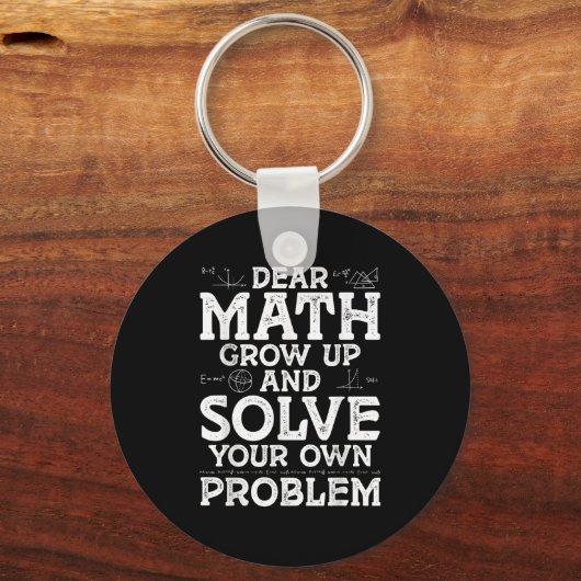 Sehr geehrte Mathematik wächst auf und löst Ihre e Schlüsselanhänger (Vorderseite)