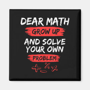 Sehr geehrte Mathematik Zitat lustig für Lehrer un Magnet