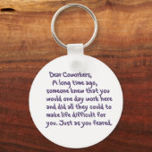 Sehr geehrte Mitarbeiter Schlüsselanhänger (Vorderseite)