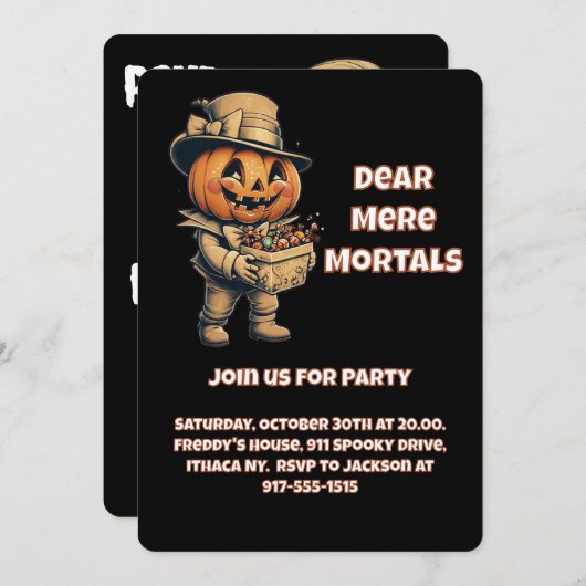 Sehr geehrte Mörder, treten Sie uns bei, wenn Sie Einladung (Vorne/Hinten)