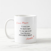 Sehr geehrte Mum Lieblings-Kinderschriftstellerin Kaffeetasse (Links)