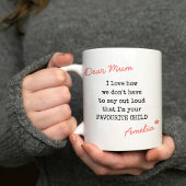 Sehr geehrte Mum Lieblings-Kinderschriftstellerin  Kaffeetasse