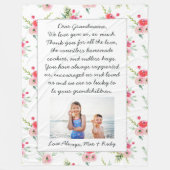 Sehr geehrte Oma | Foto und Brief Personalisiert Fleecedecke (Vorderseite)