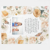 Sehr geehrte Oma | Foto und Brief Personalisiert Fleecedecke (Vorderseite (Horizontal))