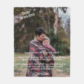 Sehr geehrte Oma Ihre Hugs Gemütliches und süßes F Fleecedecke (Vorderseite)