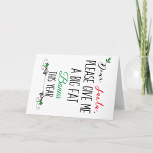 Sehr geehrte Santa Bonus Grußkarte Karte