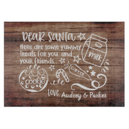 Sehr geehrte Santa Cookie Tray Cutting Board Schneidebrett
