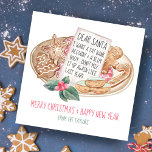 Sehr geehrte Santa Fat Bank Konto Slim Body Weihna Feiertagskarte<br><div class="desc">Teilen Sie sich einen Spaß mit dieser quadratischen Weihnachtskarte mit dem Wasserfarbenbrief "Lieber Weihnachtsmann" und dem Teller mit den Lebkuchen. In dem Brief steht: "Ich wollte ein feines Bankkonto und einen schlanken Körper... verwechseln Sie es nicht wieder wie im letzten Jahr!" Der Gruß und die Namen können personalisiert sein. Kunst...</div>