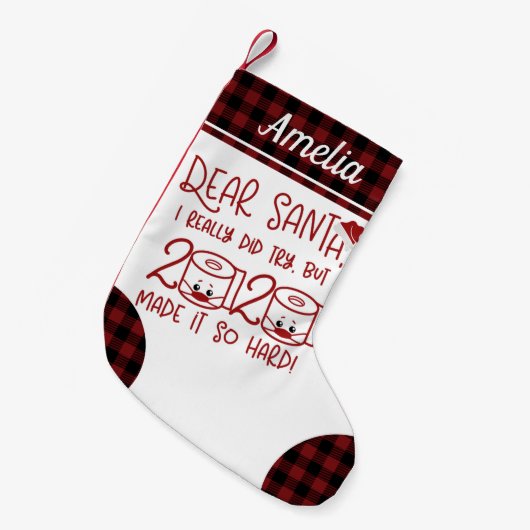 Sehr geehrte Santa I wirklich versucht Funny 2020  Kleiner Weihnachtsstrumpf (Vorderansicht (hängend))