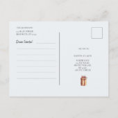 Sehr geehrte Santa Letter Niedlich Funny Bunnies B Postkarte (Rückseite)