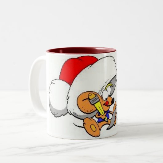 Sehr geehrte Santa Mouse Zweifarbige Tasse (Vorderseite Links)