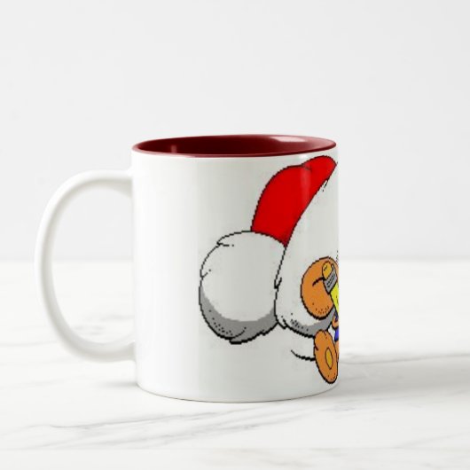Sehr geehrte Santa Mouse Zweifarbige Tasse (Links)