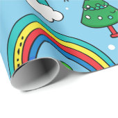 Sehr geehrte Santa Rainbow Custom Muster Geschenkpapier (Rolleneckpunkt)