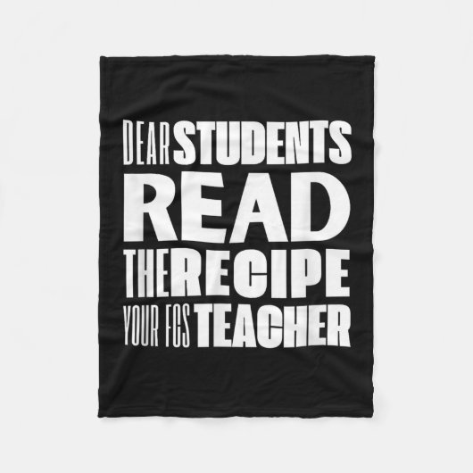 Sehr geehrte Schüler, lesen Sie das Rezept Ihre Fc Fleecedecke (Vorderseite)