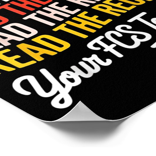 Sehr geehrte Schüler, lesen Sie das Rezept Ihre Fc Poster (Ecke)