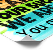 Sehr geehrte SchülerInnen Aquarell-Klassenposter Poster (Ecke)