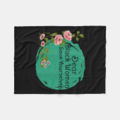 Sehr geehrte Schwarze Frauen Rettete Ihre Motivati Fleecedecke (Vorderseite (Horizontal))