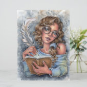 Sehr geehrte Tagebuchfrau Schriftstellerin Feather (Stehend Vorderseite)