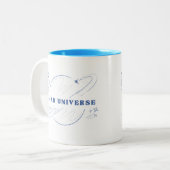 Sehr geehrte Universe Tasse - Minimalistischer Blu (Vorderseite Links)
