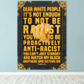 Sehr geehrte Weiße Menschen Leinwanddruck (Insitu (Holzboden))