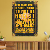 Sehr geehrte Weiße Menschen Leinwanddruck (Insitu (Wohnzimmer))