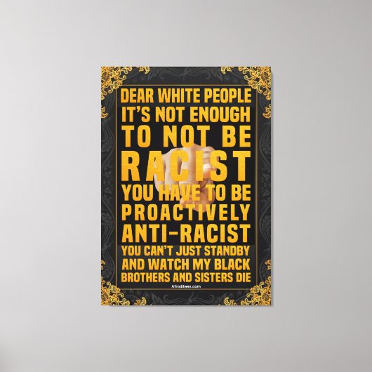 Sehr geehrte Weiße Menschen Leinwanddruck (Vorderseite)