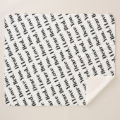 Sehr geehrter Bed, ich Liebe dir ein lustiges Text Sherpadecke (Vorderseite (Horizontal))