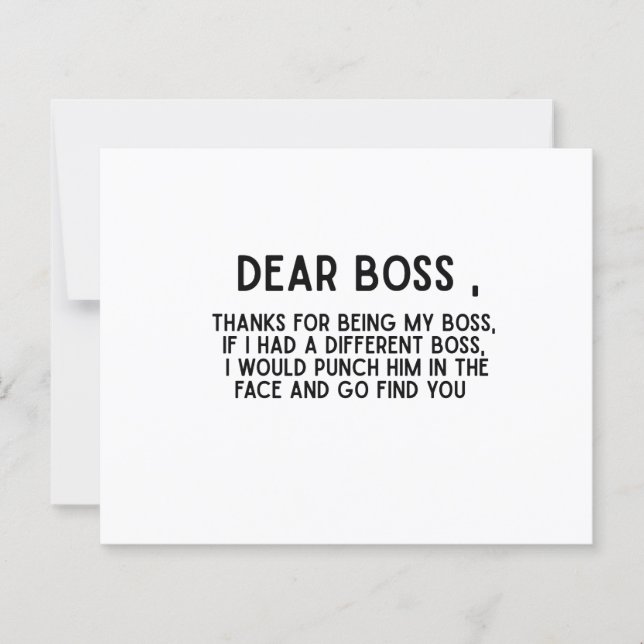 Sehr geehrter Boss Funny Office (Vorderseite)