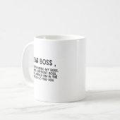 Sehr geehrter Boss Funny Office Kaffeetasse (Vorderseite Links)