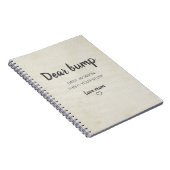 Sehr geehrter Bump Keepake Pregnancy Journal Notizblock (Rechte Seite)