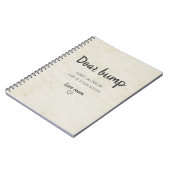 Sehr geehrter Bump Keepake Pregnancy Journal Notizblock (Linke Seite)