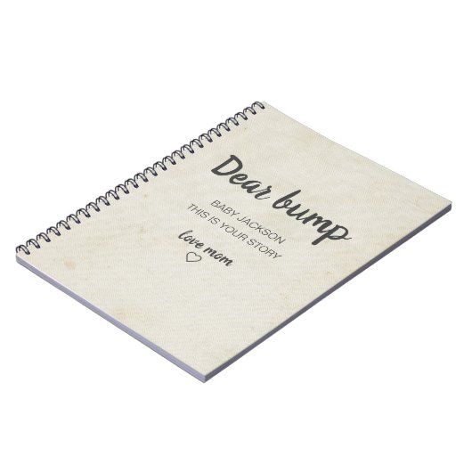 Sehr geehrter Bump Keepake Pregnancy Journal Notizblock (Linke Seite)