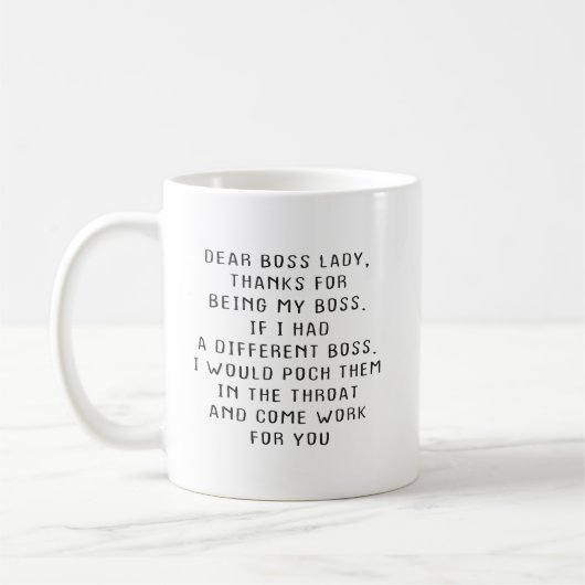 Sehr geehrter Chef Kaffee Kaffeetasse (Links)