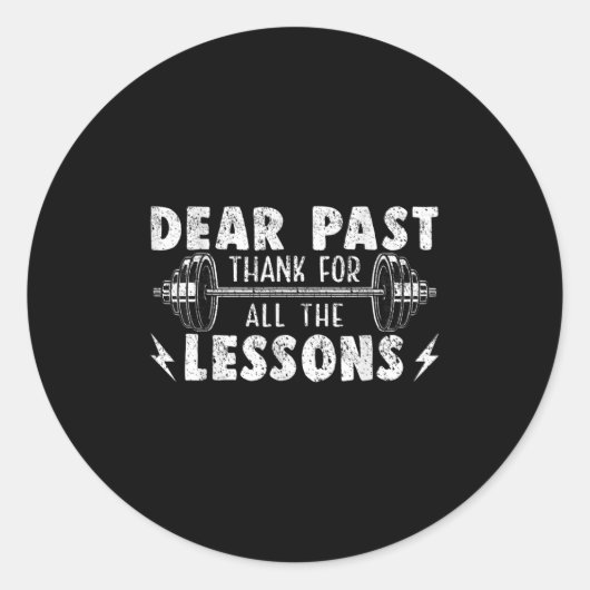 Sehr geehrter Dank für alle Lektionen Funny Gym Runder Aufkleber (Vorderseite)