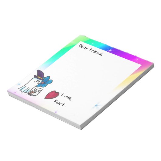 Sehr geehrter Freund, Liebe Kurt Niedlich Ghost No Notizblock (Rotiert)