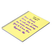 Sehr geehrter Freund Live Life Large Notizblock (Linke Seite)