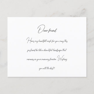 Sehr geehrter Freund Postkarte