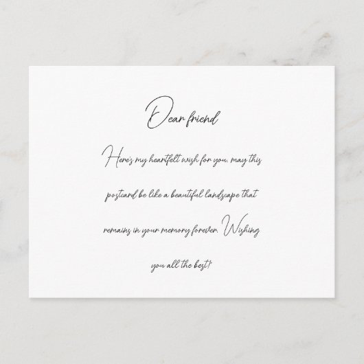 Sehr geehrter Freund Postkarte (Vorderseite)