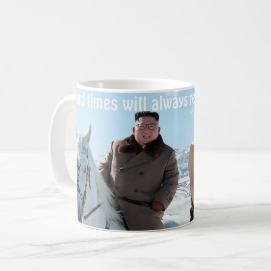 Sehr geehrter Führer und Putin auf Pferd Kaffeetasse (Vorderseite Links)