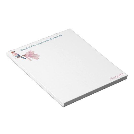 Sehr geehrter Gott, Bird & Magnolia Notepad Notizblock (angewinkelt)