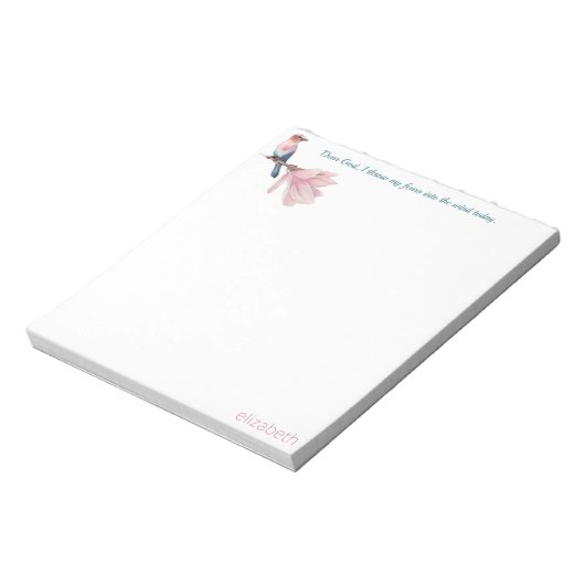 Sehr geehrter Gott, Bird & Magnolia Notepad Notizblock (Rotiert)