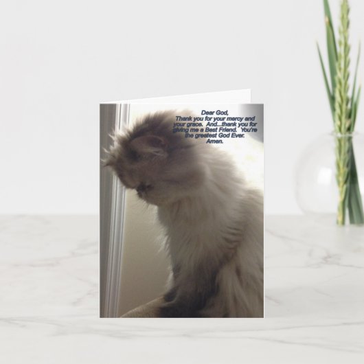 Sehr geehrter Gott, danke, dass Sie eine Karte hab (Vorderseite)