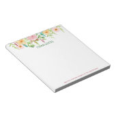 Sehr geehrter Gott Gebet Frühlingsflorale Wasserfa Notizblock (angewinkelt)