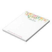 Sehr geehrter Gott Gebet Frühlingsflorale Wasserfa Notizblock (Rotiert)