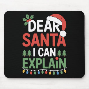 Sehr geehrter Herr Santa I erklärt Ihnen einen sch Mousepad